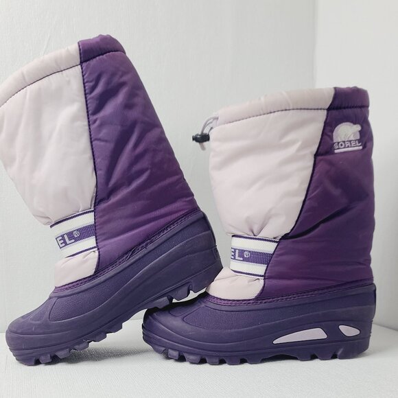 Sorel Girls' Purple Cub NY1526-567 Insulated Snow Winter Boots Size US 5 - Picture 2 of 8